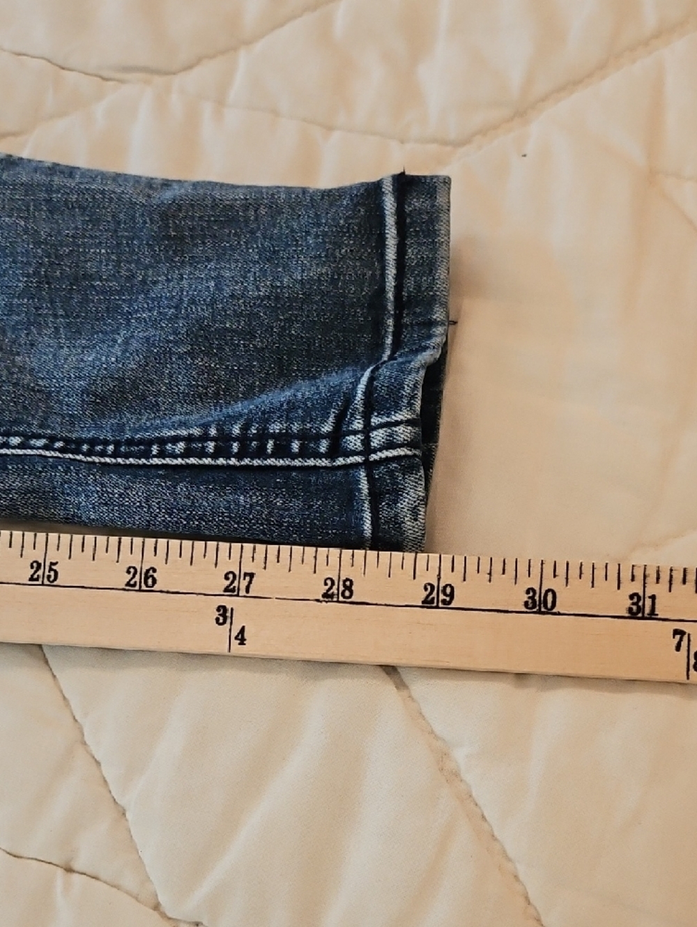 Indigo Rein Ankle Two Button Patched Distressed Jeans -Size 5 - Picture 5 of 10